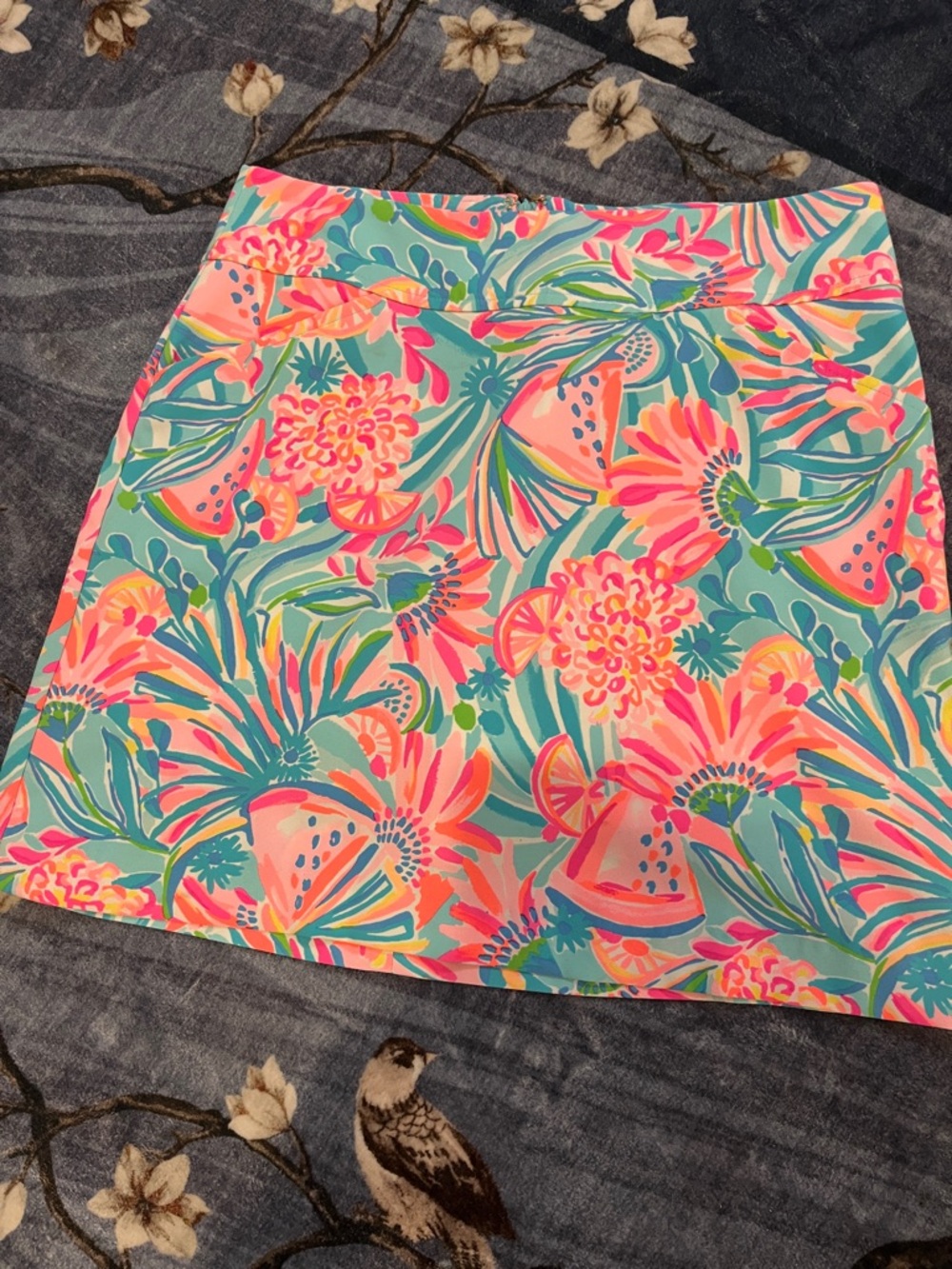 Lilly Pulitzer Bright Tropical Print Skirt - Neon Floral